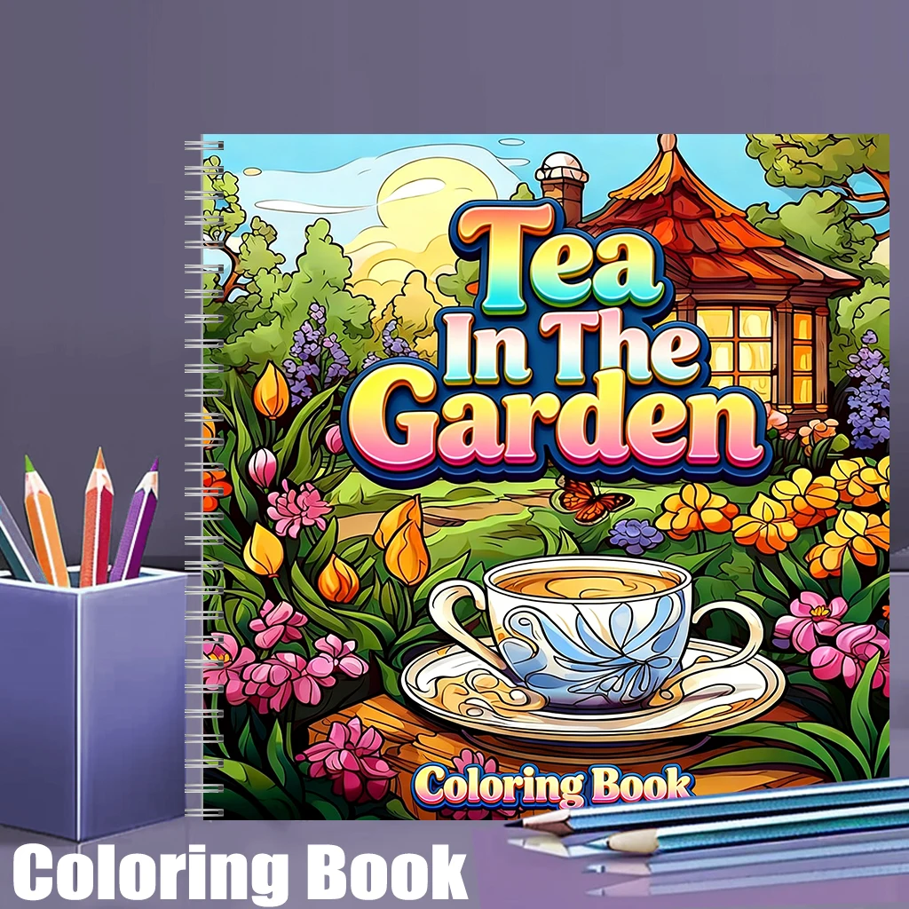 Farming And Agriculture - Livro de colorir Tea In The